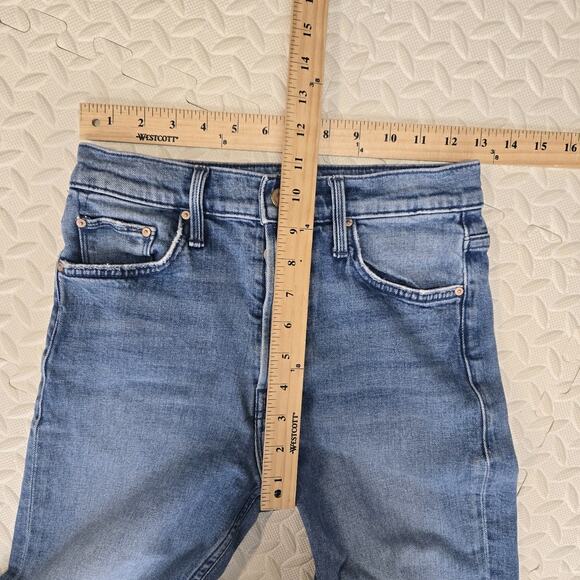 Mother Jeans Womens 26 The Tomcat Ankle Fray From Out Of Town High Rise Straight - Picture 10 of 13
